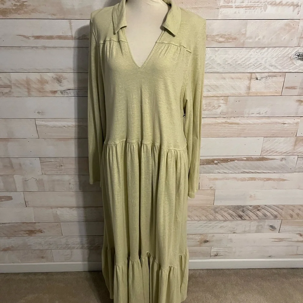NWT Free people size P/S moonlight midi dress in Fava bean color